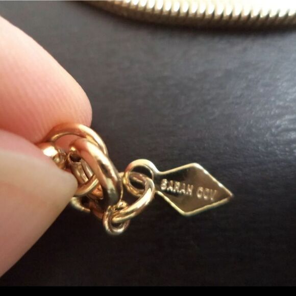 VINTAGE SIGNED SARAH COV GOLD TONE 32" NECKLACE EXCELLENT CONDITION - Picture 2 of 2